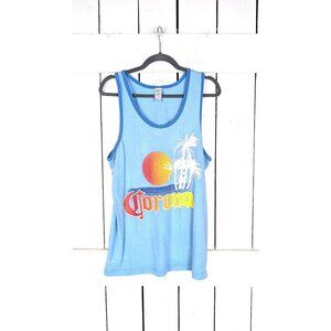 Vintage Corona beer ringer muscle tee tank top